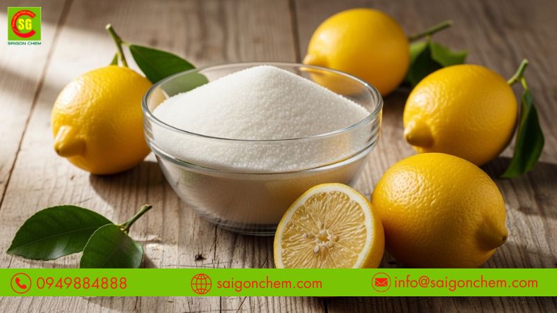 Acid Citric gi&uacute;p tạo độ chua v&agrave; c&acirc;n bằng hương vị