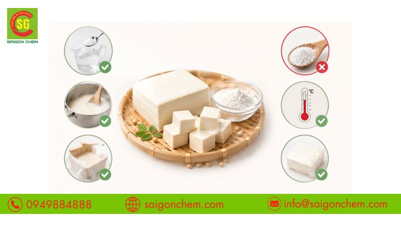 Lưu ý khi dùng thạch cao thực phẩm làm đậu hũ ngon