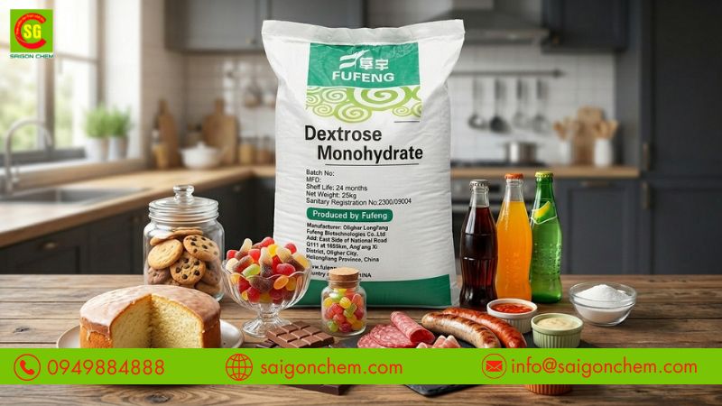 Dextrose Monohydrate ứng dụng rộng r&atilde;i trong ng&agrave;nh thực phẩm