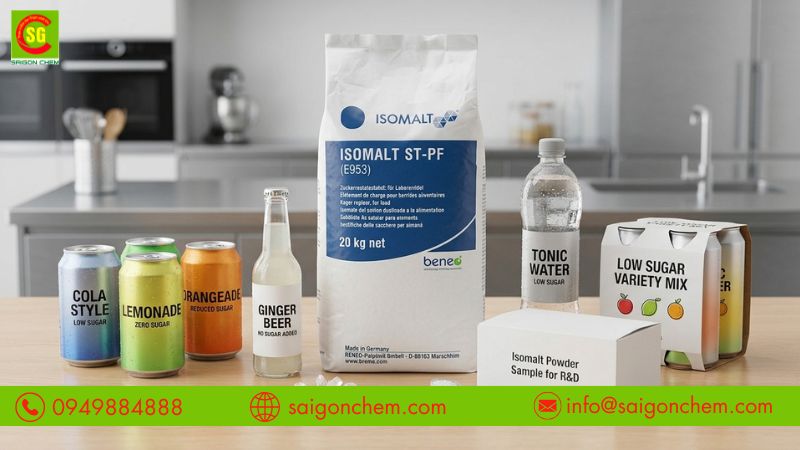 Đồ uống ít calo sử dụng Isomalt tạo vị ngọt thanh