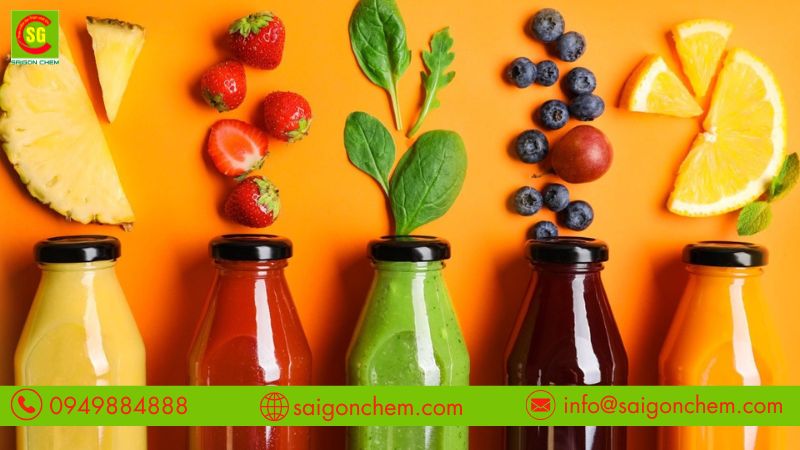 Ứng dụng phụ gia E415 trong nước ép trái cây