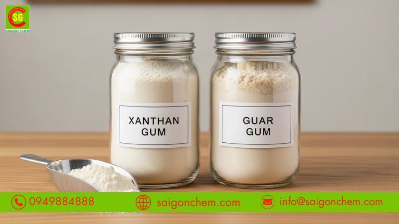 Ph&acirc;n biệt xanthan gum v&agrave; guar gum qua c&aacute;c ti&ecirc;u ch&iacute;