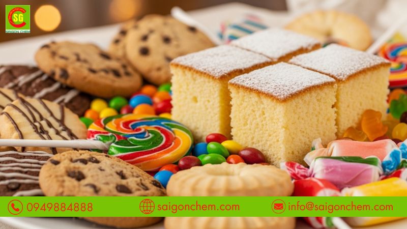 Bột sữa béo nguyên kem trong bánh kẹo giúp tạo hương vị hấp dẫn