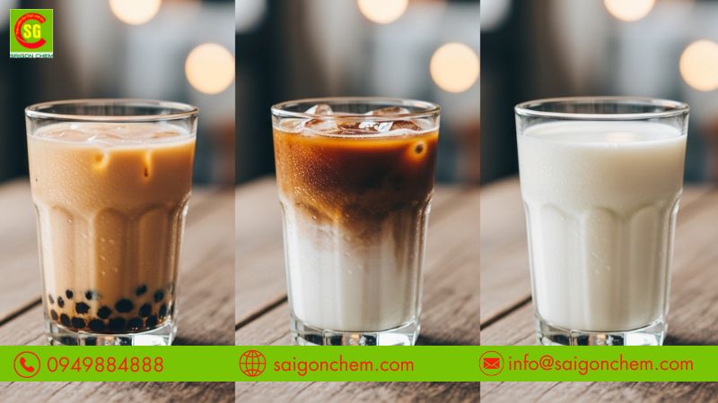 Ứng dụng Whole Milk Powder trong trà sữa, cà phê