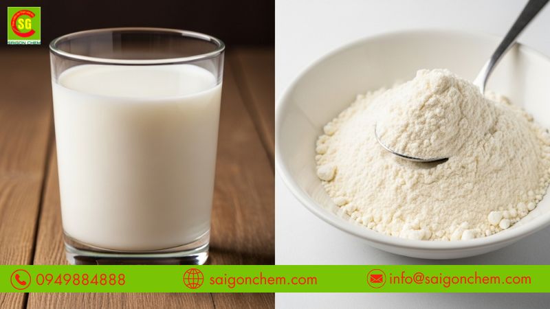 Bột sữa b&eacute;o nguy&ecirc;n kem được sản xuất từ sữa tươi