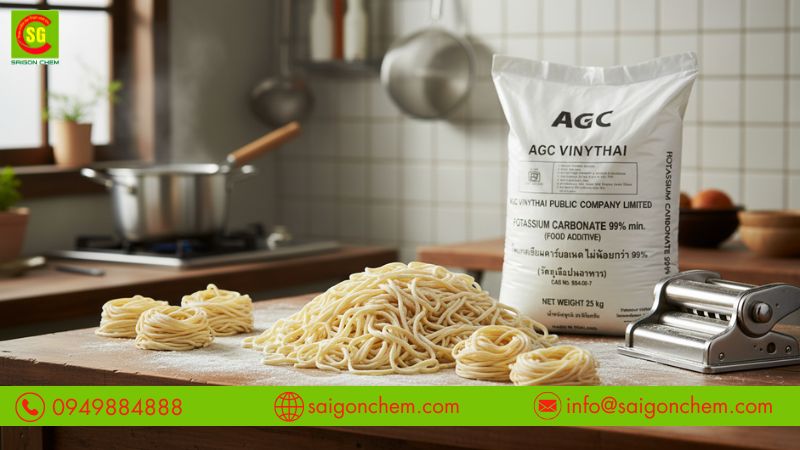 Ứng dụng Kali Carbonate trong nhiều loại m&igrave; kh&aacute;c nhau