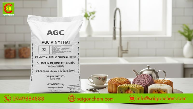 K2CO3 làm bánh trung thu giúp cải thiện màu và kết cấu vỏ bánh