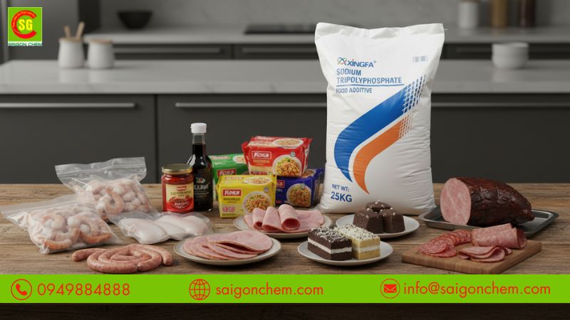 Ứng dụng Sodium Tripolyphosphate phổ biến trong thực phẩm