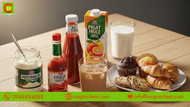 Ứng dụng xanthan gum 1kg trong nhiều ngành thực phẩm và đồ uống