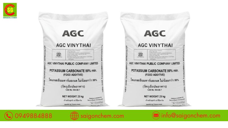 Phụ gia K2CO3 kali carbonate dạng bột trắng thực phẩm