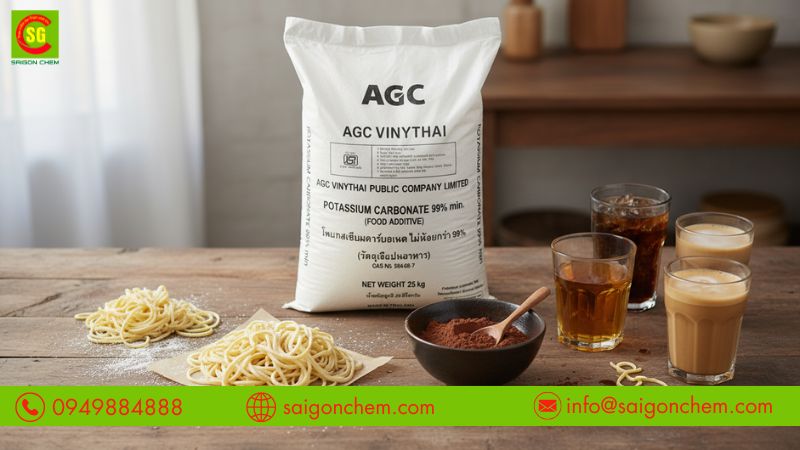 Ứng dụng K2CO3 trong nhiều lĩnh vực chế biến thực phẩm