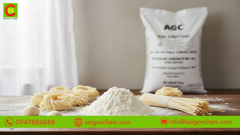 Phụ gia K2CO3 kali carbonate dạng bột trắng thực phẩm