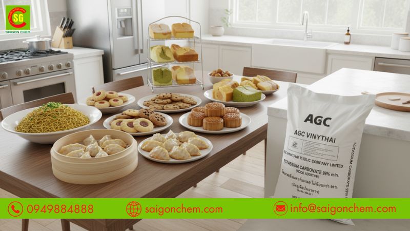 Kali carbonate K2CO3 dạng bột trắng d&ugrave;ng thực phẩm