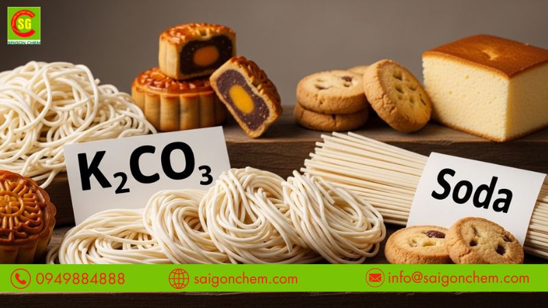 Ứng dụng K2CO3 v&agrave; Na2CO3 trong m&igrave; v&agrave; b&aacute;nh