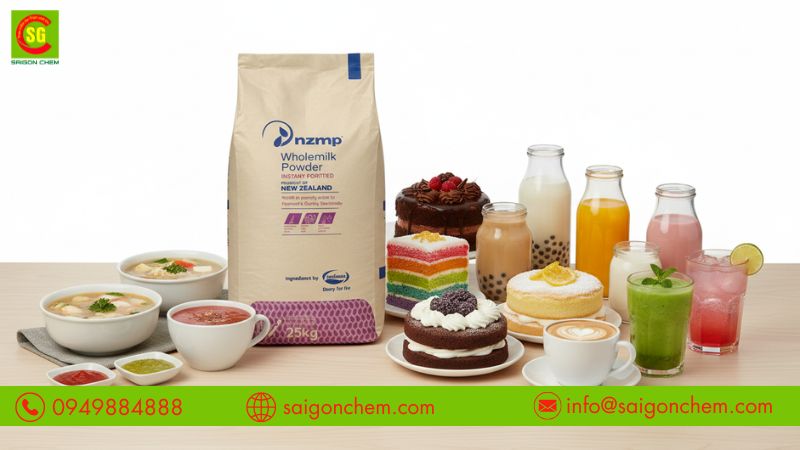 Bột sữa gi&uacute;p tăng cấu tr&uacute;c v&agrave; ổn định sản phẩm