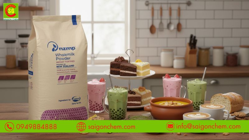 Ứng dụng whole milk powder d&ugrave;ng cho thực phẩm v&agrave; đồ uống