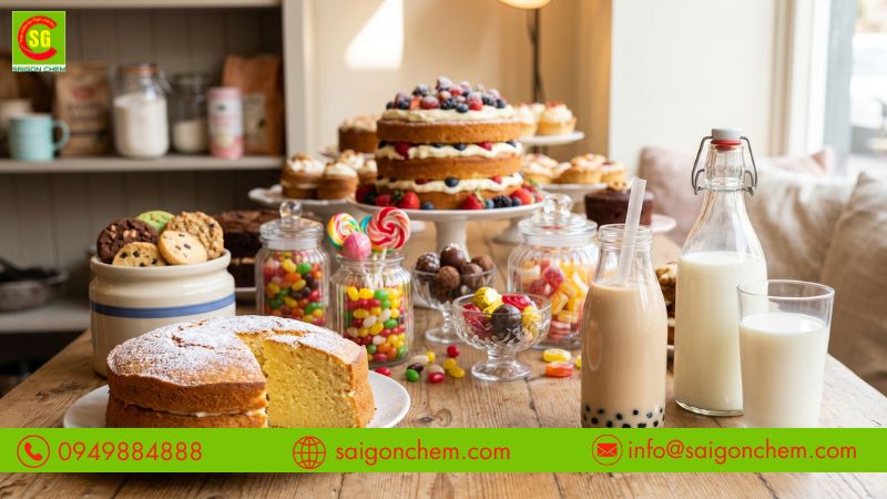 Ứng dụng bột sữa b&eacute;o trong b&aacute;nh kẹo v&agrave; đồ uống