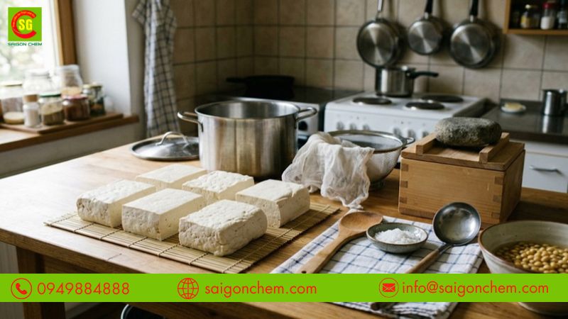 Sử dụng đúng tỷ lệ và quy trình giúp đậu hũ đạt chất lượng tốt