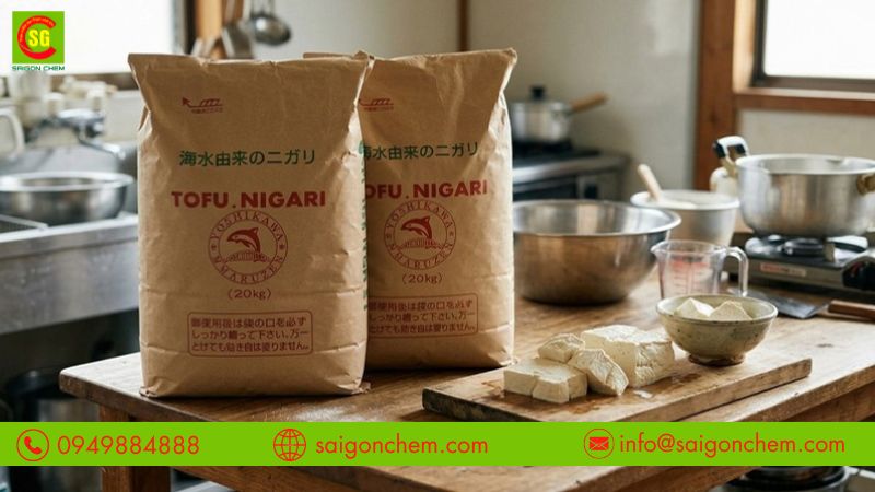 Muối nigari giúp giữ hương vị đậu nành tự nhiên