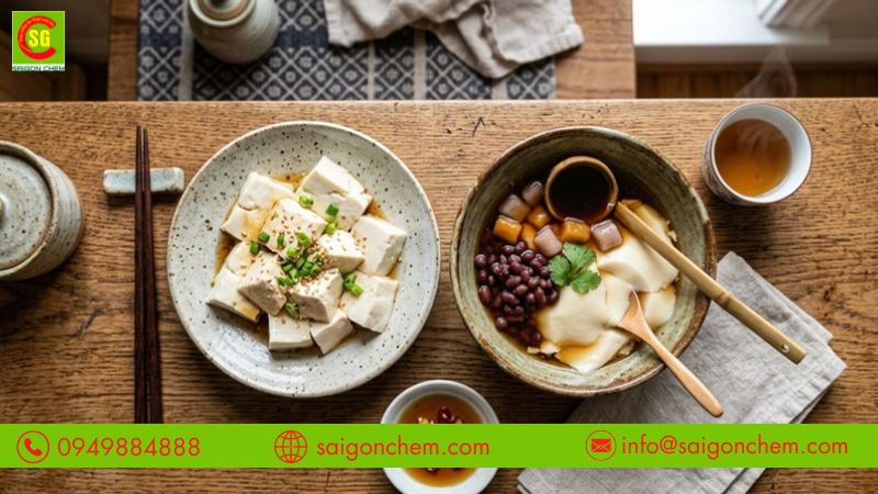 Phụ gia hỗ trợ đông tụ protein trong sữa đậu nành