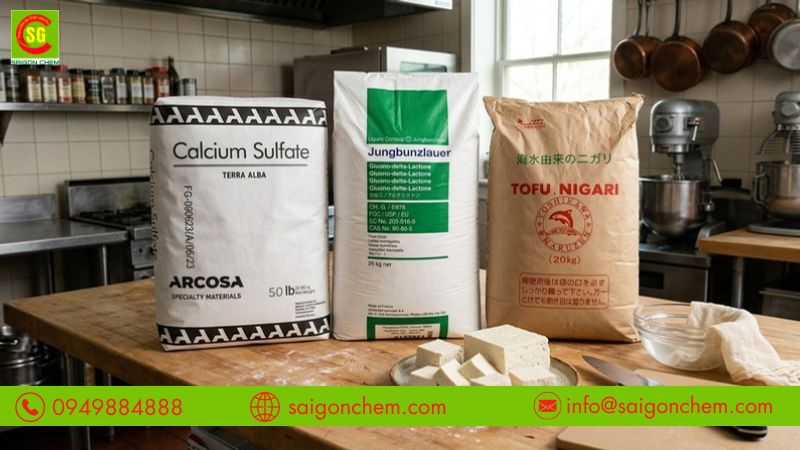 Thành phẩm đậu hũ thay đổi tùy theo loại phụ gia sử dụng