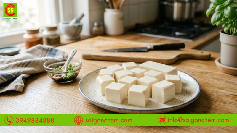 Phụ gia giúp cải thiện cấu trúc và độ đàn hồi cho đậu hũ