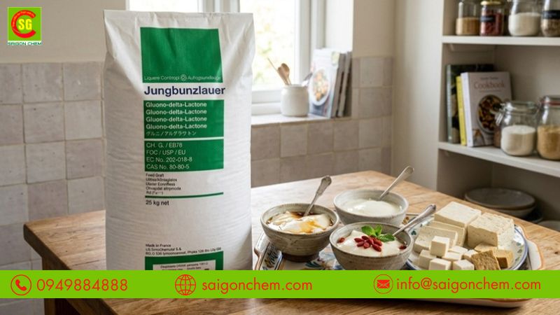 GDL giúp tạo đông sữa đậu nành để tạo đậu hũ mềm mịn