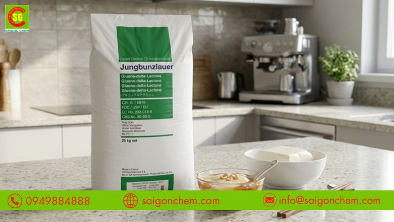 GDL giúp tạo đông sữa đậu nành để làm đậu hũ mềm mịn