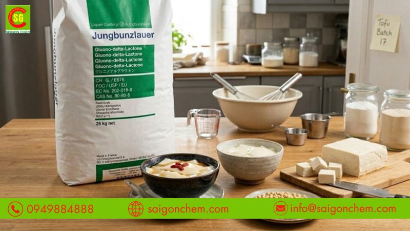 GDL giúp đậu hũ mềm, mịn và ít tách nước