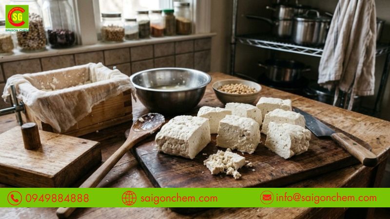 Sai kỹ thuật dễ làm đậu hũ tách nước, không đông hoặc rỗ mặt