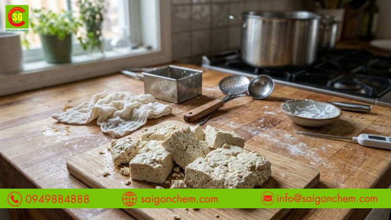 C&aacute;c lỗi phổ biến khi d&ugrave;ng chất đ&ocirc;ng tụ đậu hũ 