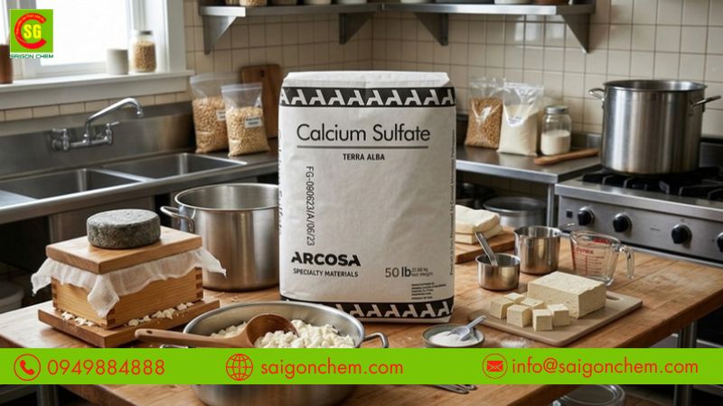 Hướng dẫn quy tr&igrave;nh v&agrave; tỷ lệ d&ugrave;ng calcium sulfate để l&agrave;m đậu hũ mềm mịn 