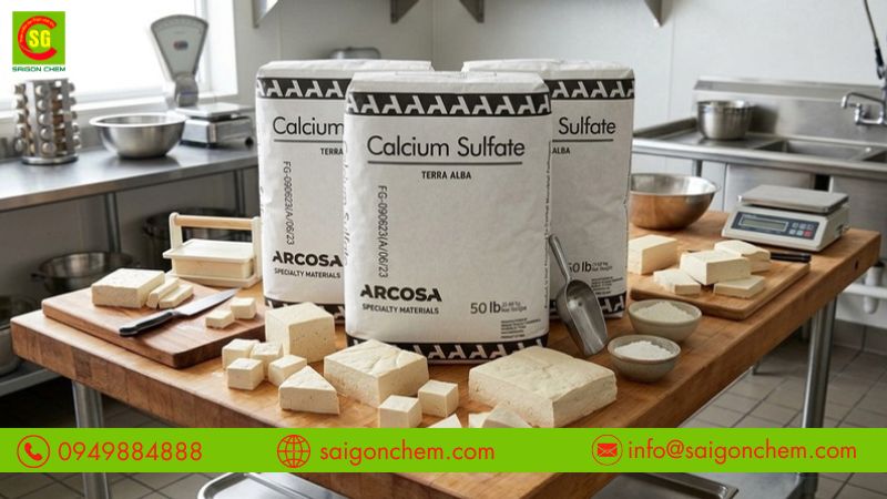 Lợi &iacute;ch v&agrave; hạn chế khi d&ugrave;ng thạch cao thực phẩm l&agrave;m đậu hũ