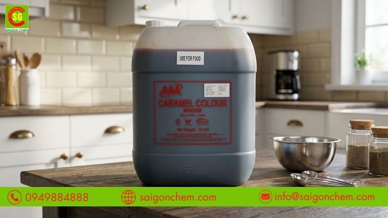 Caramel S5000 giữ m&agrave;u ổn định sau gia nhiệt v&agrave; bảo quản 