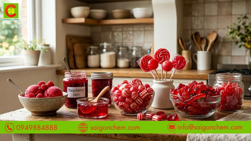 Allura Red AC ứng dụng trong sản xuất bánh kẹo