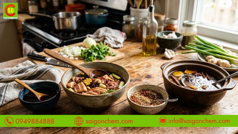 Nước tương và sốt ướp thịt có màu nâu hấp dẫn hơn