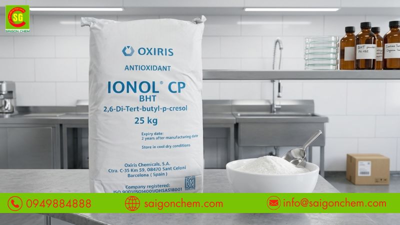 BHT giúp hạn chế oxy hóa chất béo và kéo dài thời gian bảo quản