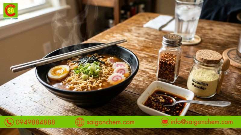 Dùng tạo mùi thơm trong hạt nêm và bột canh