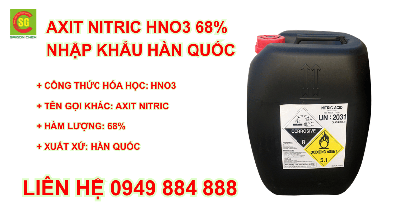 Axit Nitric HNO3 68% nhập khẩu Hàn Quốc.