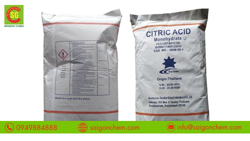 Acid Citric Th&aacute;i Lan trong thực phẩm v&agrave; c&ocirc;ng nghiệp.