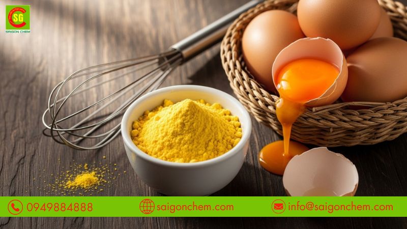 Bột lòng đỏ trứng giúp tăng độ béo và cải thiện chất lượng thực phẩm