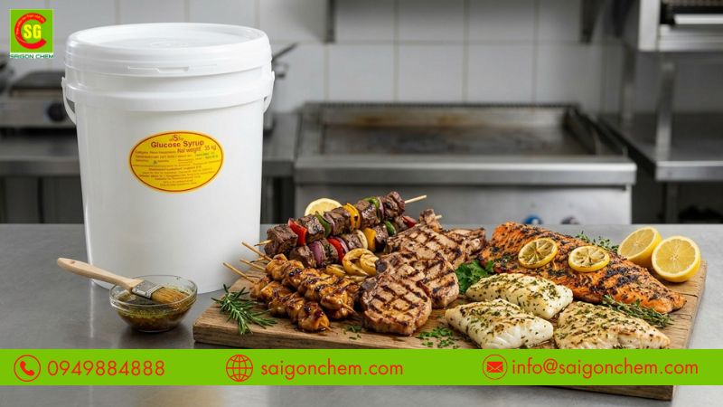 Glucose Syrup gi&uacute;p m&oacute;n nướng c&oacute; m&agrave;u đẹp hấp dẫn