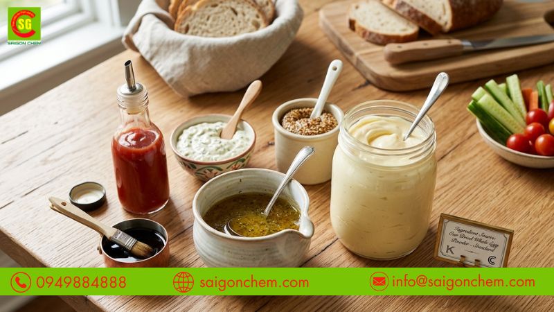 Lecithin trong bột trứng hỗ trợ ổn định nước sốt