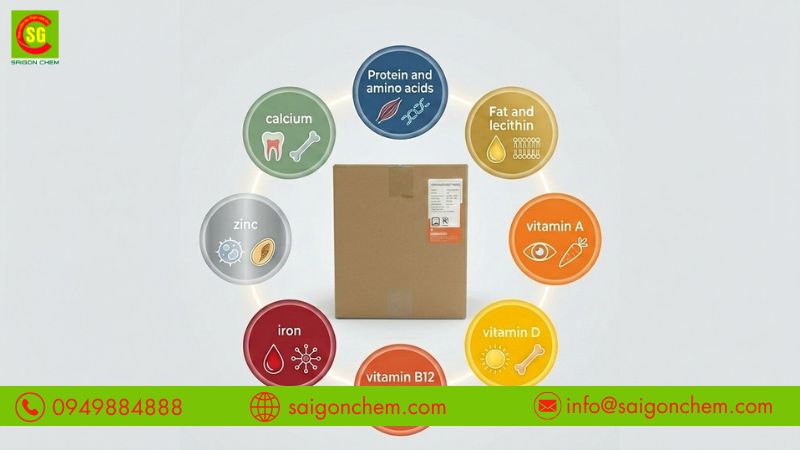 Bột trứng gà giàu protein, chất béo và vitamin