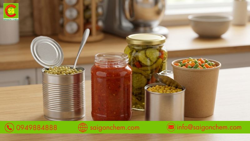 Giấm thực phẩm giúp kéo dài thời gian bảo quản thực phẩm đóng hộp
