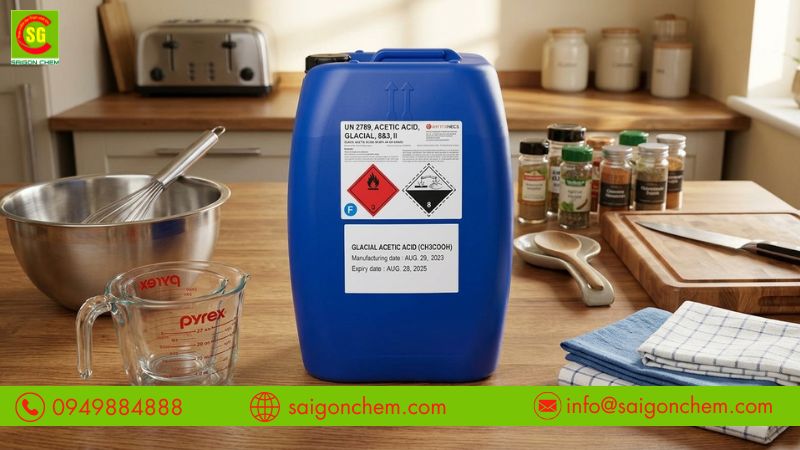 Axit axetic giúp tạo vị chua và hỗ trợ bảo quản thực phẩm